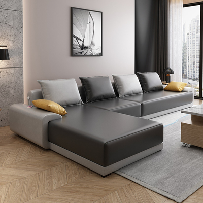 Insieme verde scuro di lusso leggero di combinazione della mobilia di Grey Cloth Sofa Simple Modern