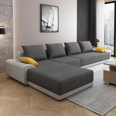 Insieme verde scuro di lusso leggero di combinazione della mobilia di Grey Cloth Sofa Simple Modern
