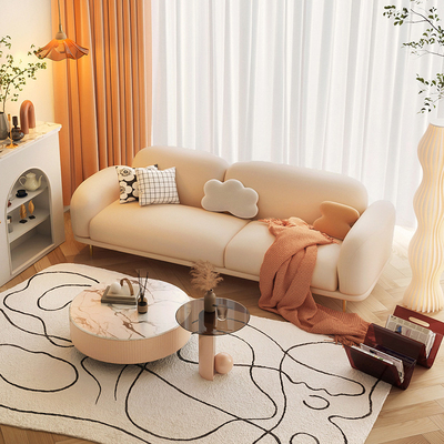 Salone Sofa Sectional Simple Modern Furniture di Seater della flanella 3 dell'appartamento