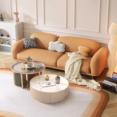 Salone Sofa Sectional Simple Modern Furniture di Seater della flanella 3 dell'appartamento