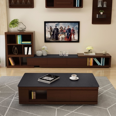 Tabella di console di marmo di legno del tavolino da salotto TV del ODM dell'OEM con i cassetti di stoccaggio
