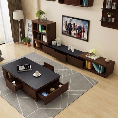 Tabella di console di marmo di legno del tavolino da salotto TV del ODM dell'OEM con i cassetti di stoccaggio