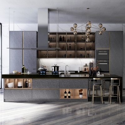 Armadietti bianchi d'avanguardia modulari del compensato degli armadi da cucina dell'alta lacca di lucentezza
