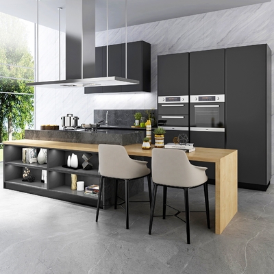 Armadietti bianchi d'avanguardia modulari del compensato degli armadi da cucina dell'alta lacca di lucentezza