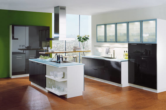 Cad che estrae gli armadi da cucina modulari economici con le porte della pittura della lacca