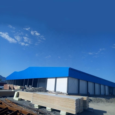 Il grande metallo di configurazione del magazzino prefabbricato rapido della struttura d'acciaio sparge le officine