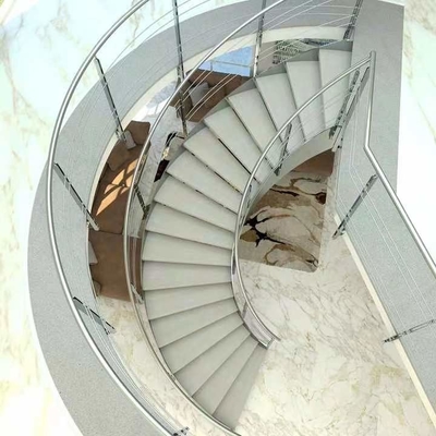 La mano dell'interno di ASTM ha forgiato la scala curva moderna di lusso della villa a spirale delle scale del metallo