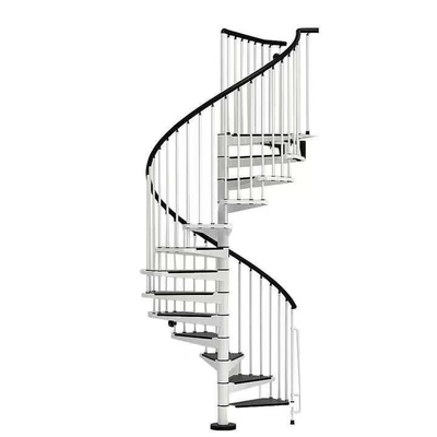 Scala di vetro interna di acciaio inossidabile della scala a chiocciola di economia di spazio di larghezza dell'OEM 300mm