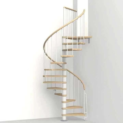 Scala di vetro interna di acciaio inossidabile della scala a chiocciola di economia di spazio di larghezza dell'OEM 300mm