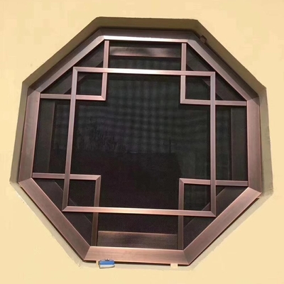 Windows di alluminio incurvato con la griglia