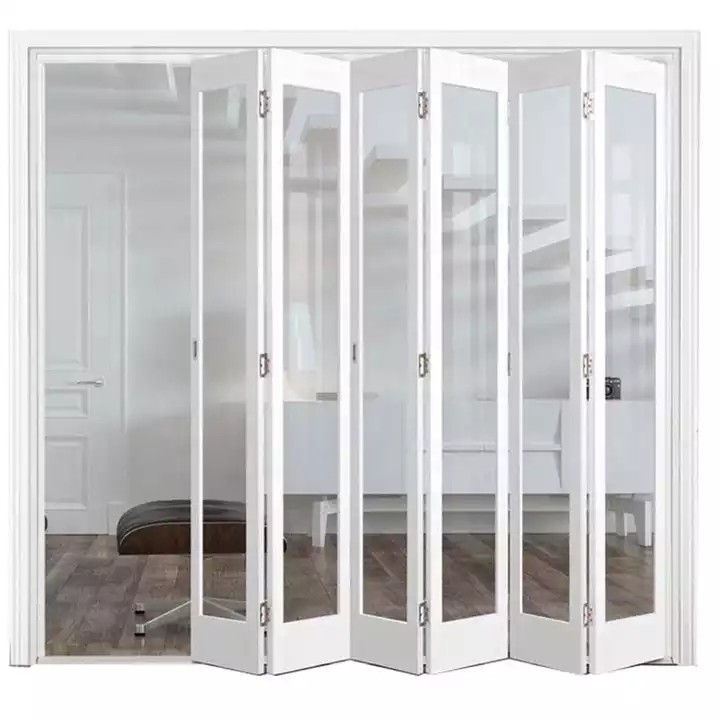 La porta piegante di plastica su misura esteriore UPVC incornicia la progettazione di vetro della fisarmonica Bifold