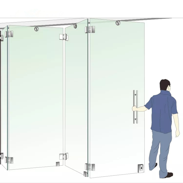 Porta di vetro piegante Frameless interna, stanza di Sun del balcone che fa scorrere porta Bifold