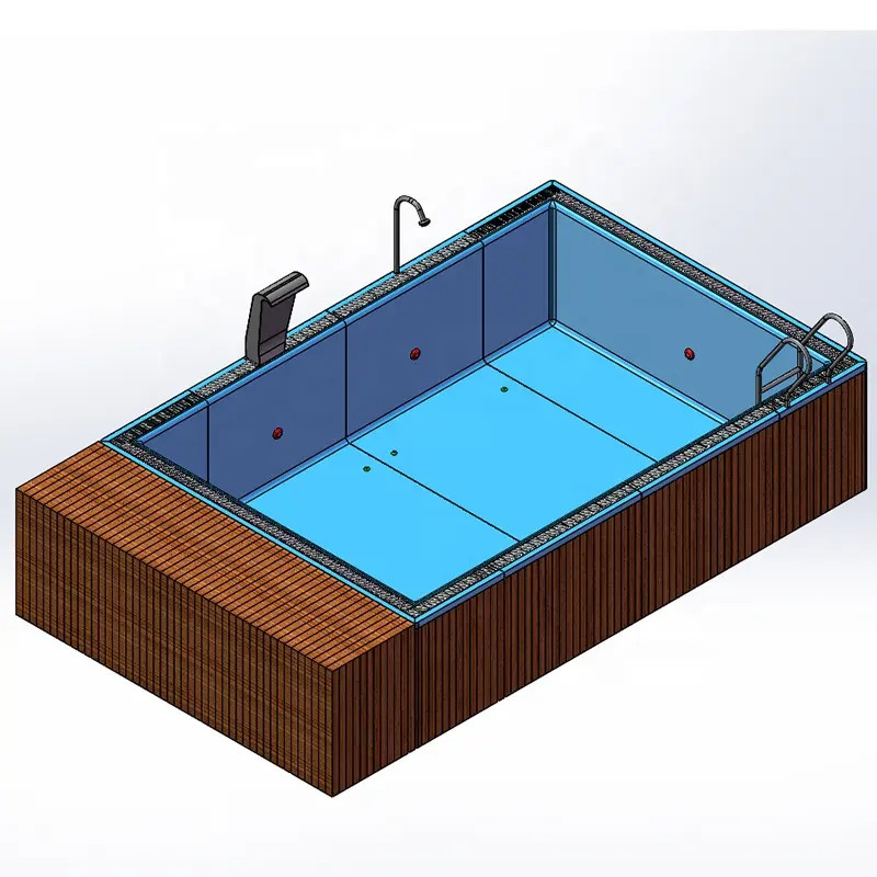 Prefabbricato in vetroresina su misura colore 20FT 40FT Piscina container con finestra UPVC