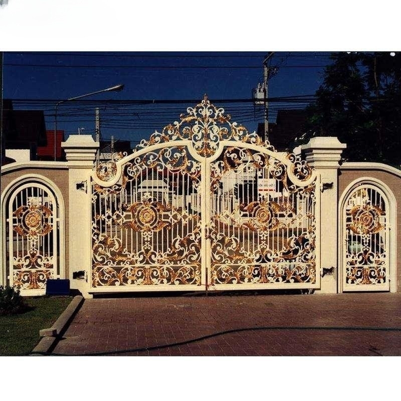 Luxury antico tubo di ferro battuto disegni porta principale per il giardino di casa o all' aperto
